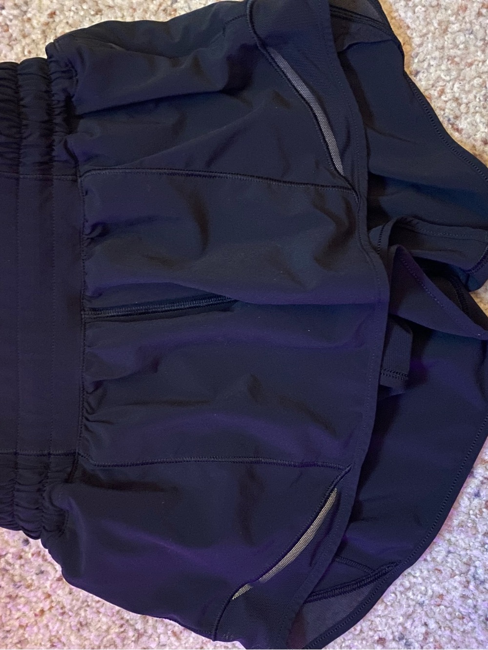 lululemon athletica Black Athletic Shorts with Zip Pockets